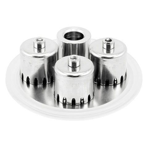 Stainless Steel Bubble Plate - 3" TC