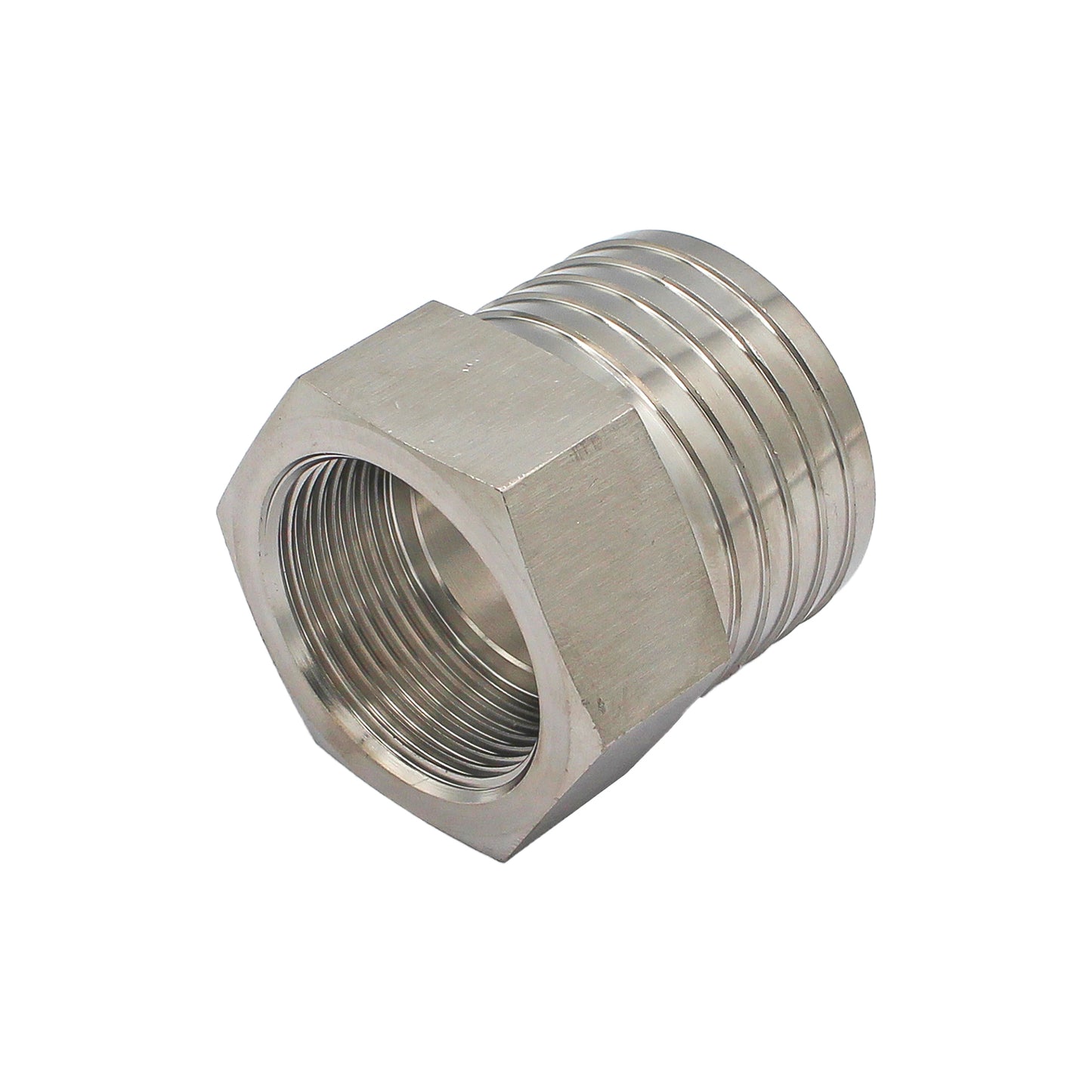Stainless Steel Fitting - 1 1/4" Female NPT X 2" OD Barb