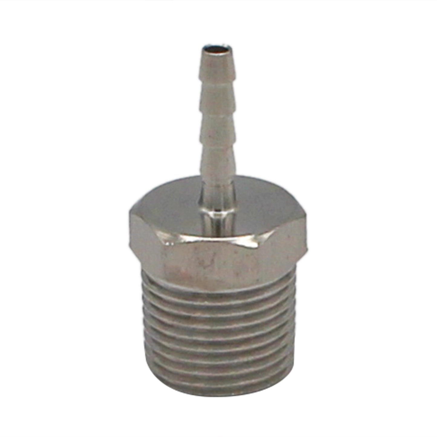 Stainless Steel Fitting - 3/8" Male NPT X 1/8" OD Barb