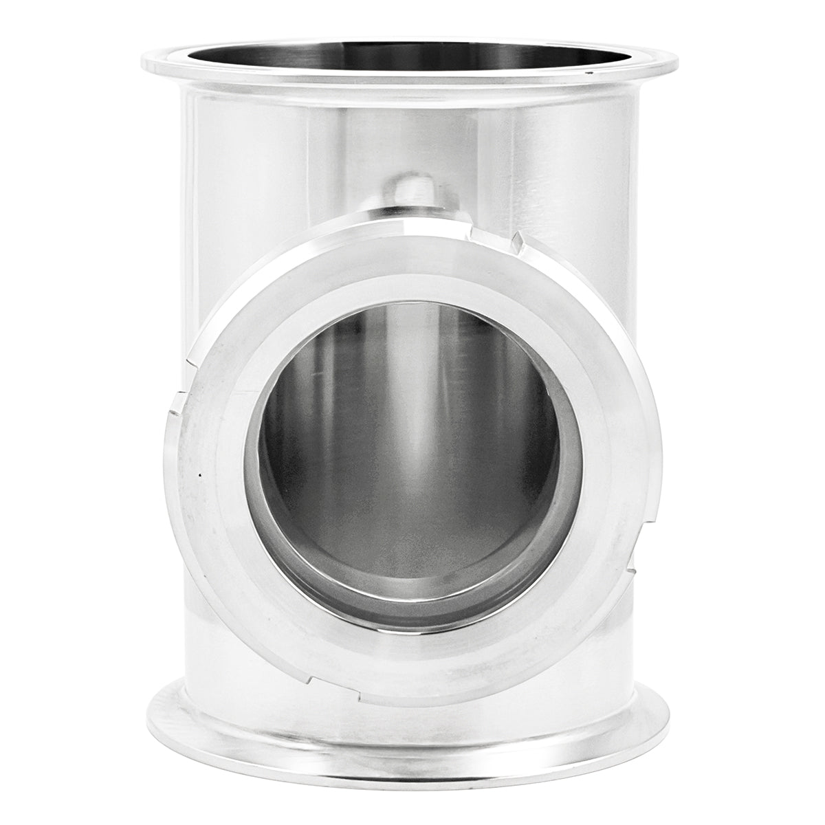 4" Tri Clamp Sight Glass Union Tee (Flute Section) Kit - Tri Clover Sanitary Stainless Steel