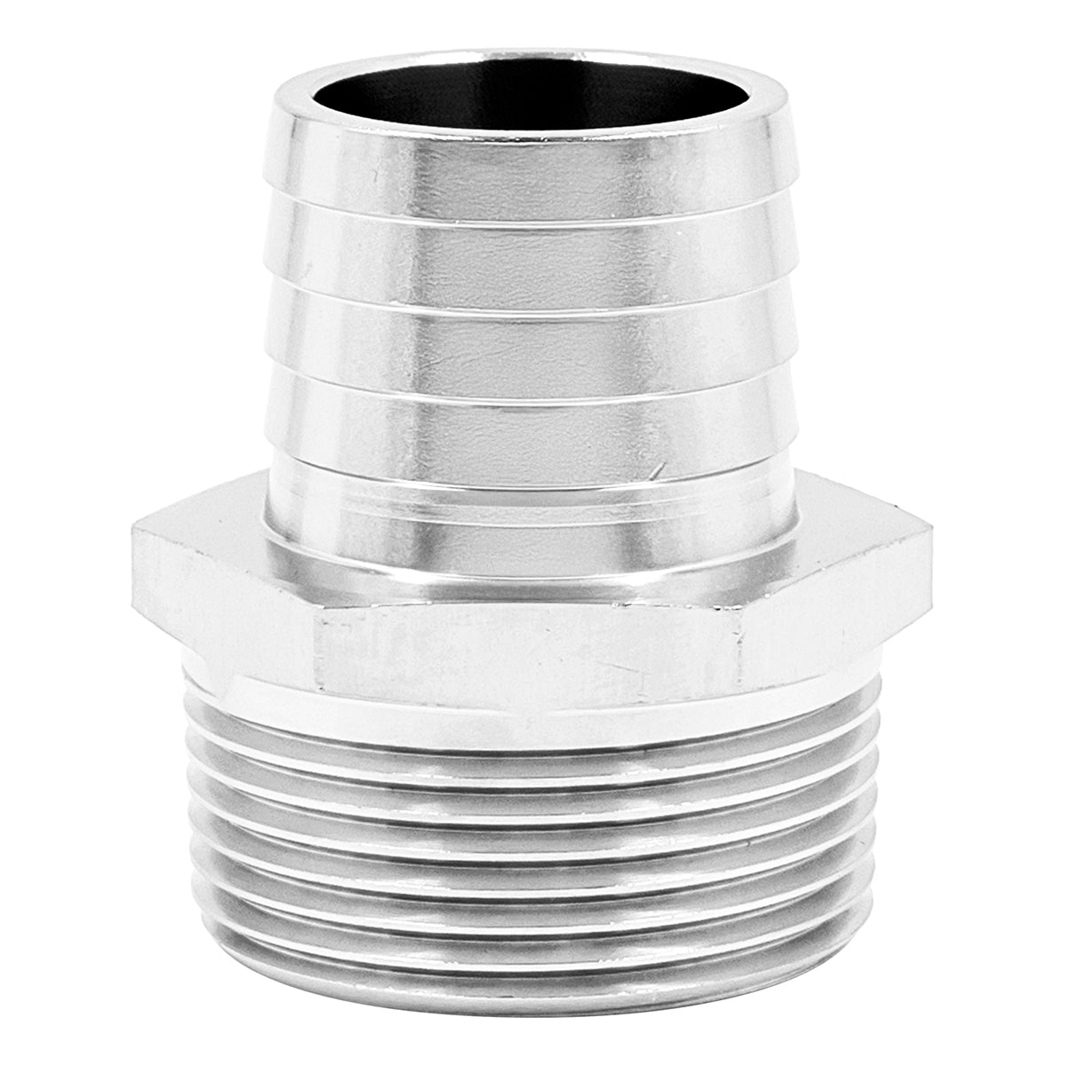 Stainless Steel Fitting - 1 1/4" Male NPT X 1 1/4" OD Barb | Compact - Canuck Homebrew Supply, Canada