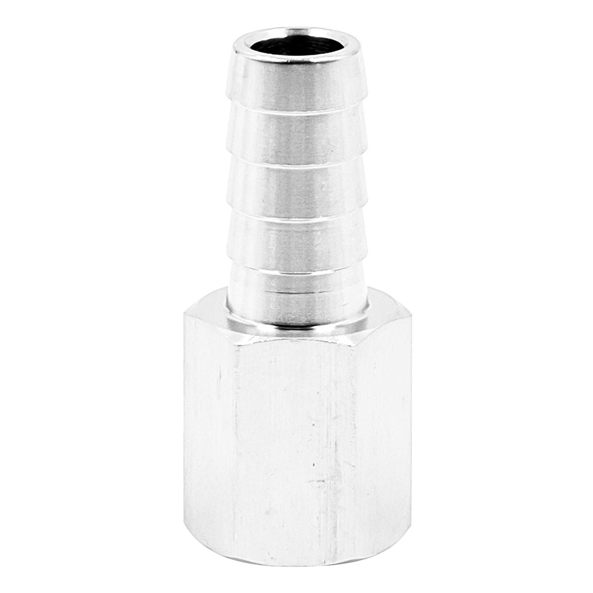 Stainless Steel Fitting - 1/4" Female NPT X 7/16" OD Barb