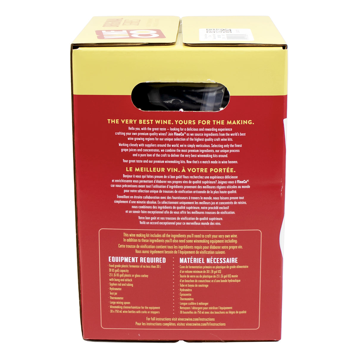 VineCo Original Series Malbec (Chile) Wine Kit - 4 Week Wine Making Kit (8 L / 2.11 Gal)