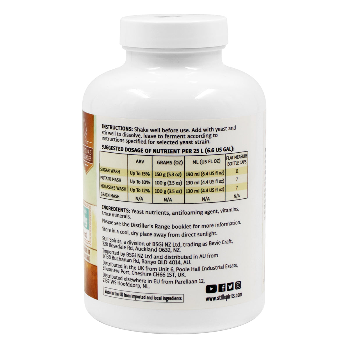 Still Spirits Distiller's Nutrient - Light Spirits (450 g)