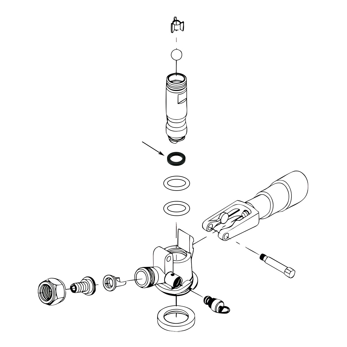 Sanke "D" Style Keg Coupler Probe EPDM Seal