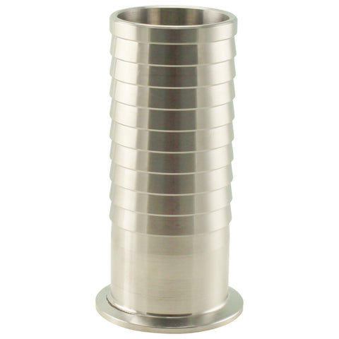 Stainless Steel Tri-Clover Hose Barb - 2” TC to 2” Barb