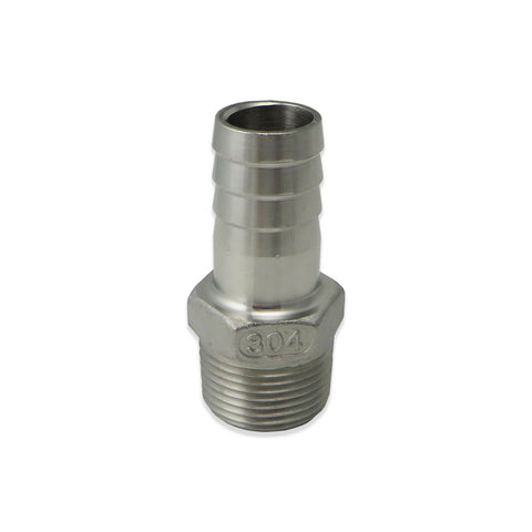 Stainless Steel Hose Barb - 13/18" Barb x 3/4" male npt - Canadian Homebrewing Supplier - Free Shipping - Canuck Homebrew Supply