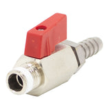 Micro Matic Chrome Plated Brass Gas Shut Off Valve - 1/4" Male NPT x 3/8" OD Barb [1319146]