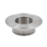 Stainless Steel Tri-Clover Threaded Cap Reducer - 4" TC X 2.5" TC (2" NPS)