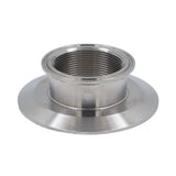 Stainless Steel Tri-Clover Threaded Cap Reducer - 4" TC X 2.5" TC (2" NPS)