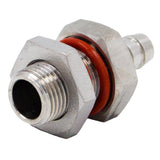 Stainless Steel Weldless Bulkhead - 1/2" Male NPT X 1/2" OD Barb