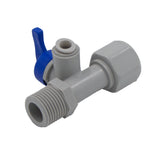 Monotight Food Grade Plastic (Push-In) Diverter Valve - 1/2" NPT x 1/4" (6.35mm)