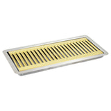 Micro Matic PVD Gold Coated Brass Stainless Steel Surface Mount With Drain Drip Tray - 18" X 5" X 3/4" [DP-120DSSPVD-18]