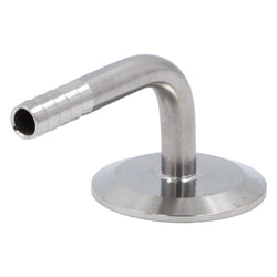Stainless Steel Tri-Clover 90° Elbow - 2" TC X 1/2" OD Barb