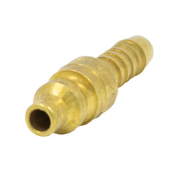 Micro Matic Brass Air Quick Disconnect Nipple - Male QD X 3/8" OD Barb [596E-2]