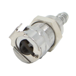 Micro Matic Chrome Plated Brass Air Quick Disconnect Coupler - Female QD X 1/4" OD Barb [70300]