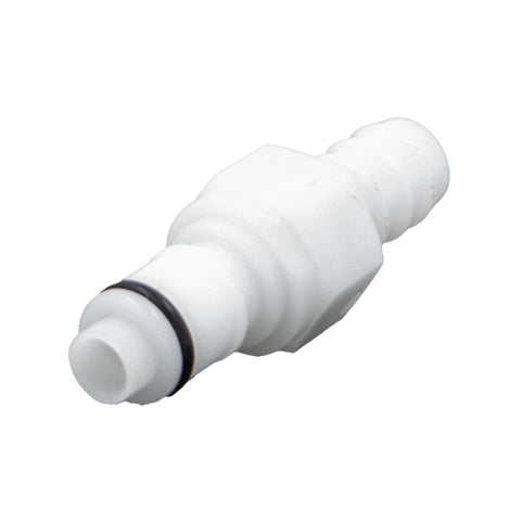 Micro Matic Plastic In-Line Air Disconnect Nipple - Male QD X 3/8" OD Barb [896EP]