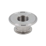 Stainless Steel Tri-Clover Threaded Cap Reducer - 2.5" TC X 1" TC (1" NPS)