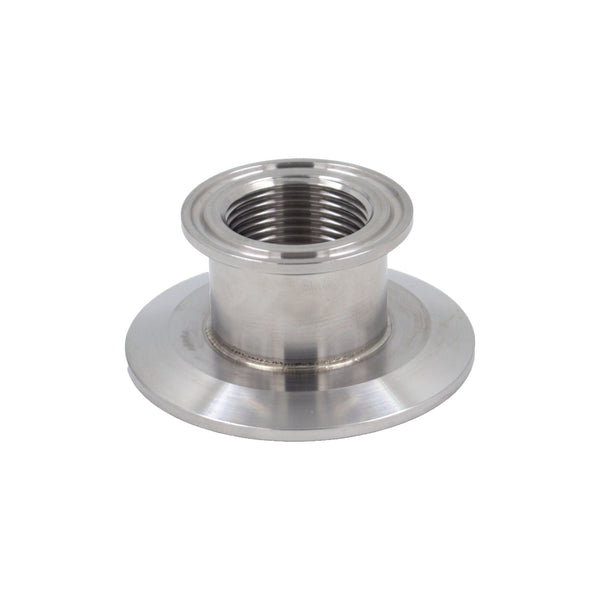 Stainless Steel Tri-Clover Threaded Cap Reducer - 2.5" TC X 1" TC (1" NPS)