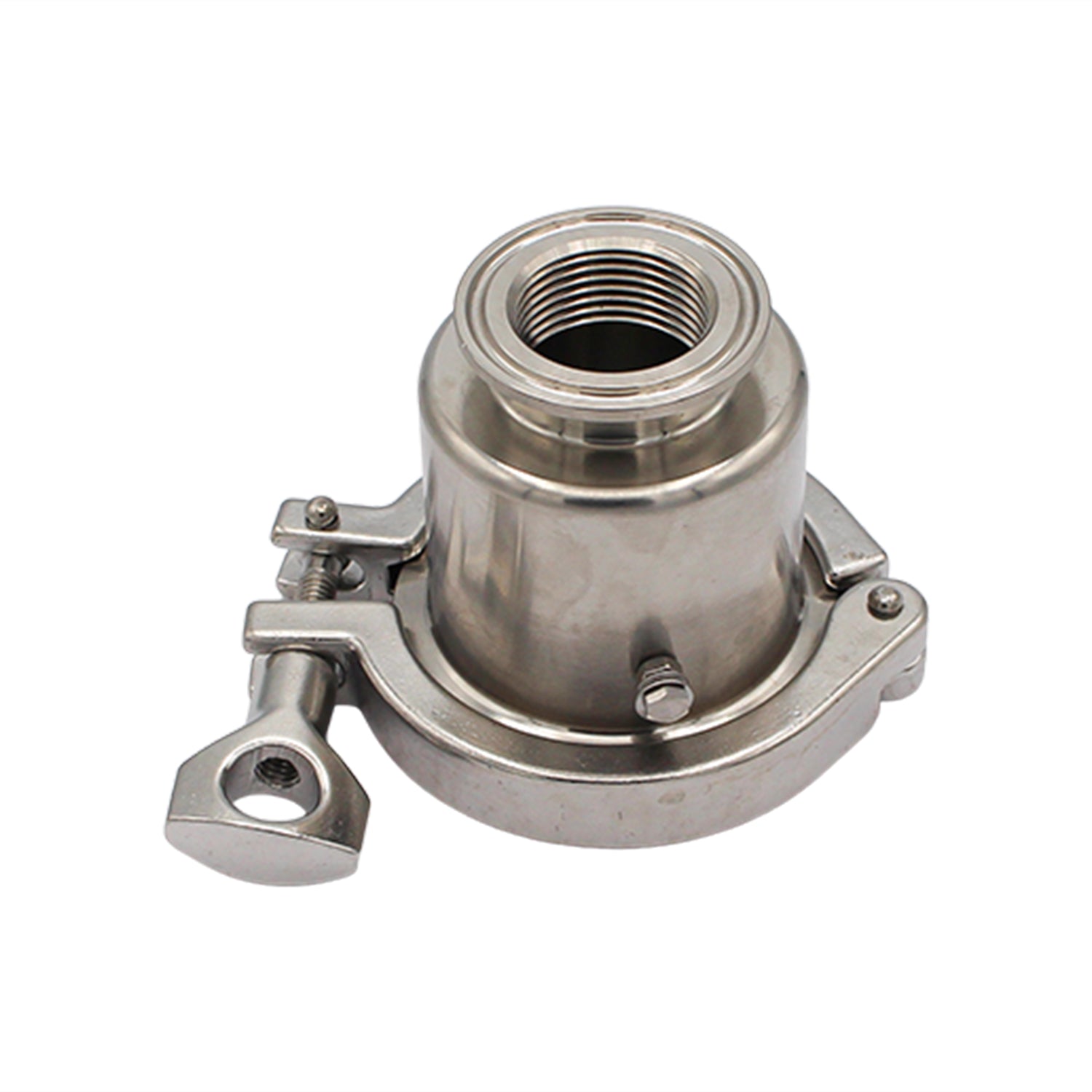 Stainless Steel Tri-Clover Heating Element Adapter - 1.5" TC to 1" Female NPS -  Canuck Homebrew Supply, Canada