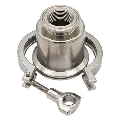 Stainless Steel Tri-Clover Heating Element Adapter - 1.5" TC to 1" Female NPS -  Canuck Homebrew Supply, Canada