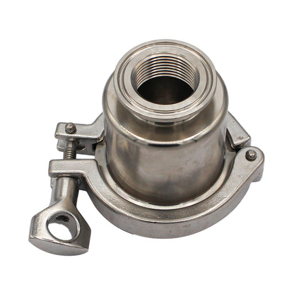 Stainless Steel Tri-Clover Heating Element Adapter - 1.5" TC to 1" Female NPS -  Canuck Homebrew Supply, Canada