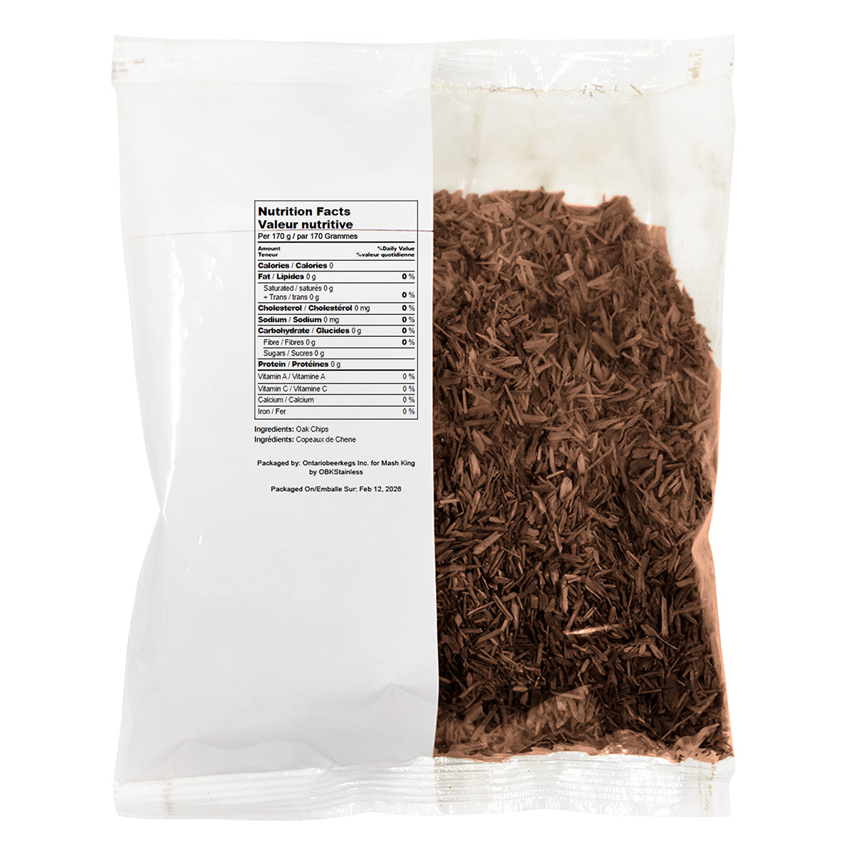 Oak Chips - American Medium Toast (6 oz) -  Canuck Homebrew Supply, Canada