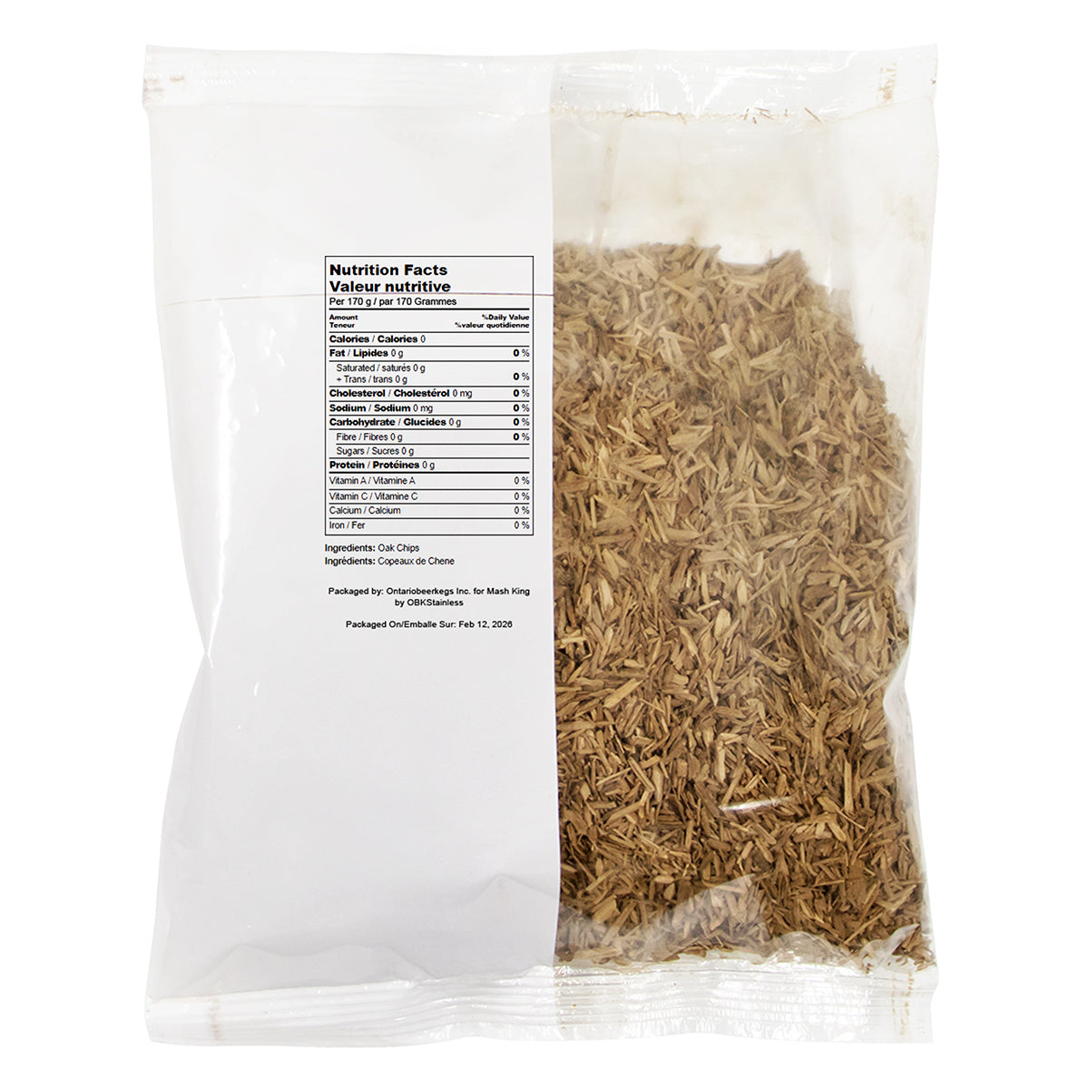 Oak Chips - French Light Toast (6 oz) -  Canuck Homebrew Supply, Canada