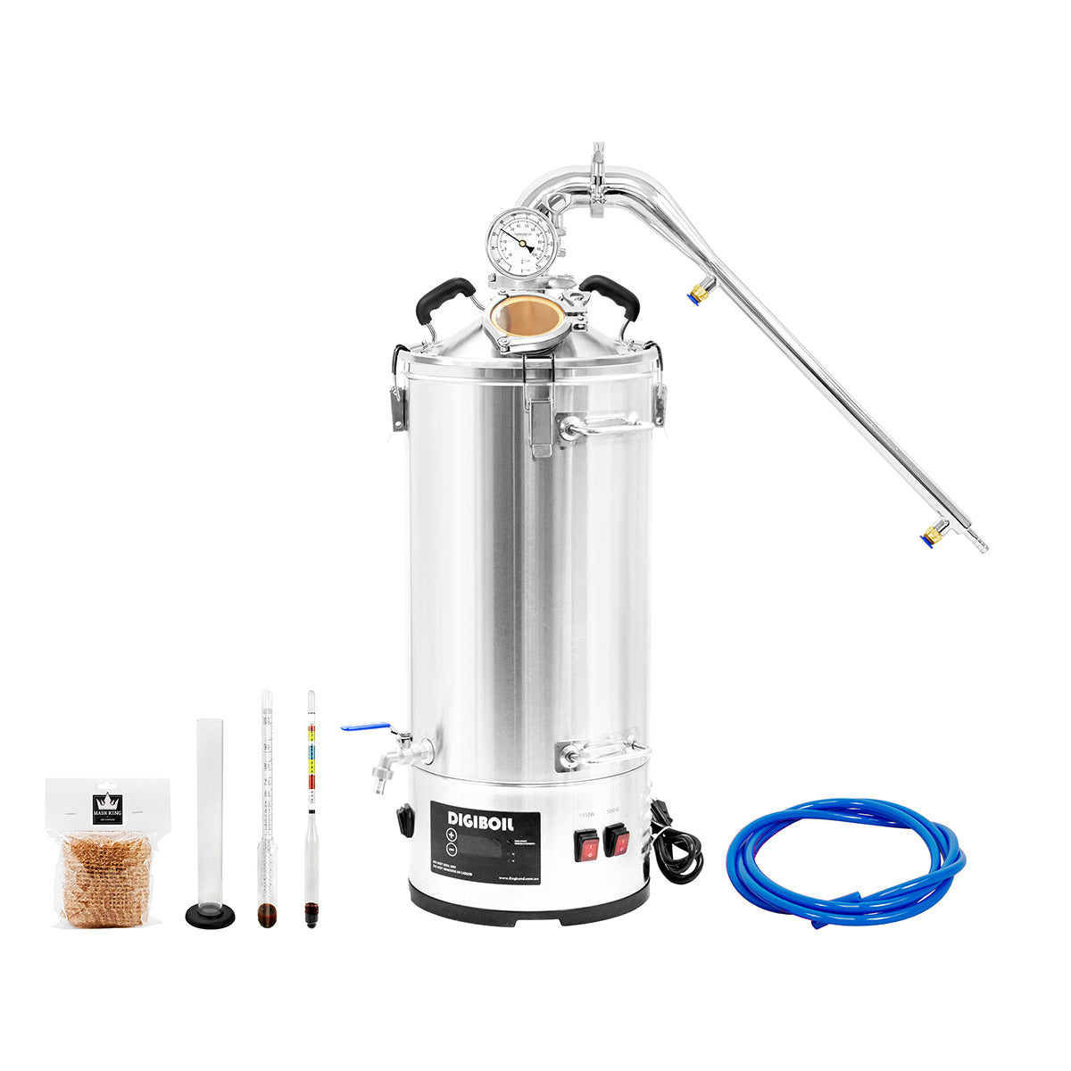 Stainless Steel Pot Still With DigiBoil Electric Kettle Kit - 2" TC (35L) | Gen 2 (110V)