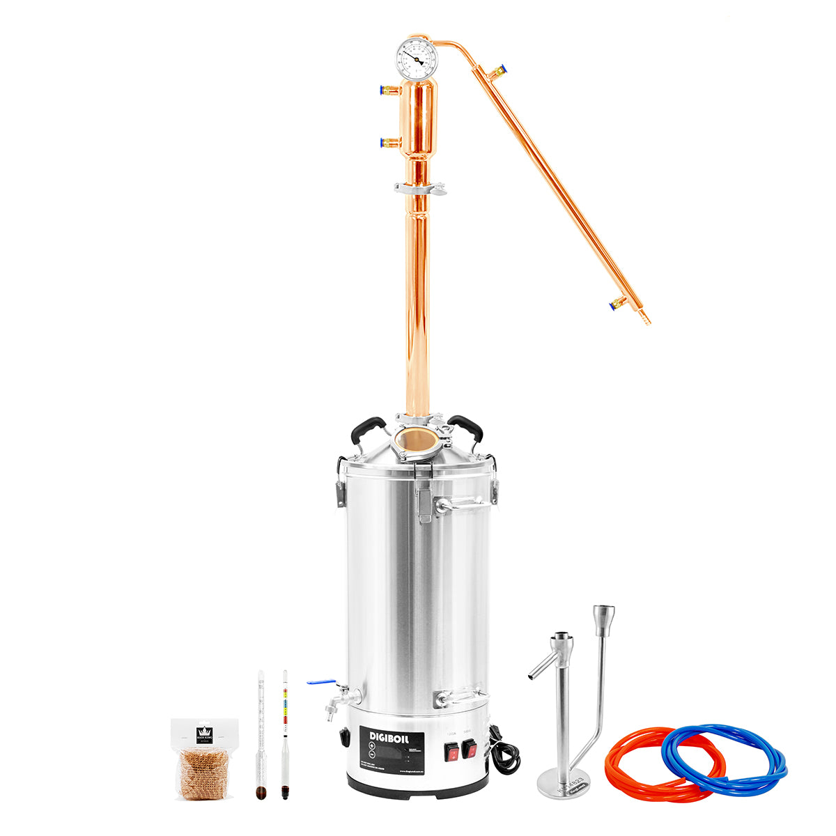 Copper Reflux Column Tower With DigiBoil Electric Kettle Kit - 2" TC (35L) | Gen 2 (110V)