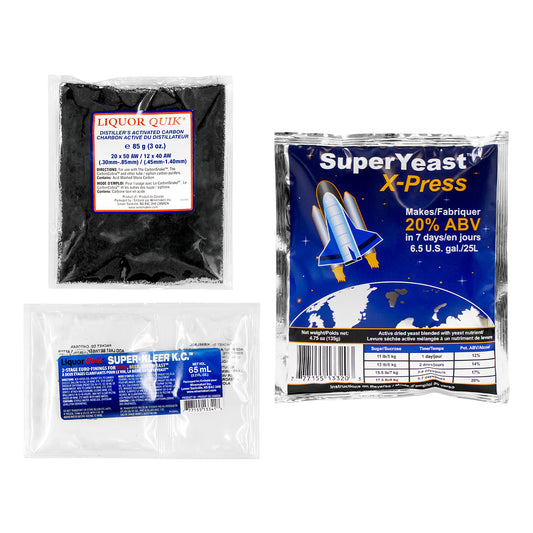 Liquor Quik Triple Pack | Super Yeast, Activated Carbon and Super-Kleer