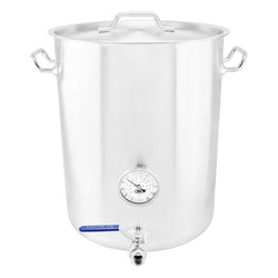 15 Gallon (57L) Stainless Steel Welded Brew Kettle - Tri-Clad Induction Ready