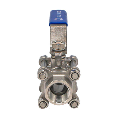 Stainless Steel 1/2" Female NPT 3-Piece Ball Valve -  Canuck Homebrew Supply, Canada