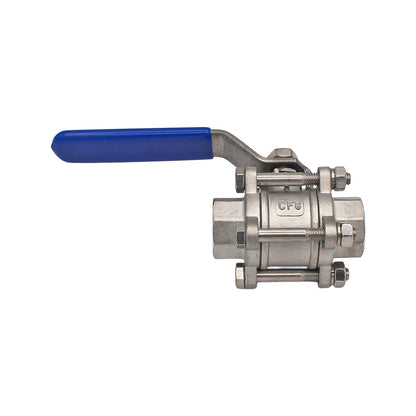 Stainless Steel 1/2" Female NPT 3-Piece Ball Valve -  Canuck Homebrew Supply, Canada