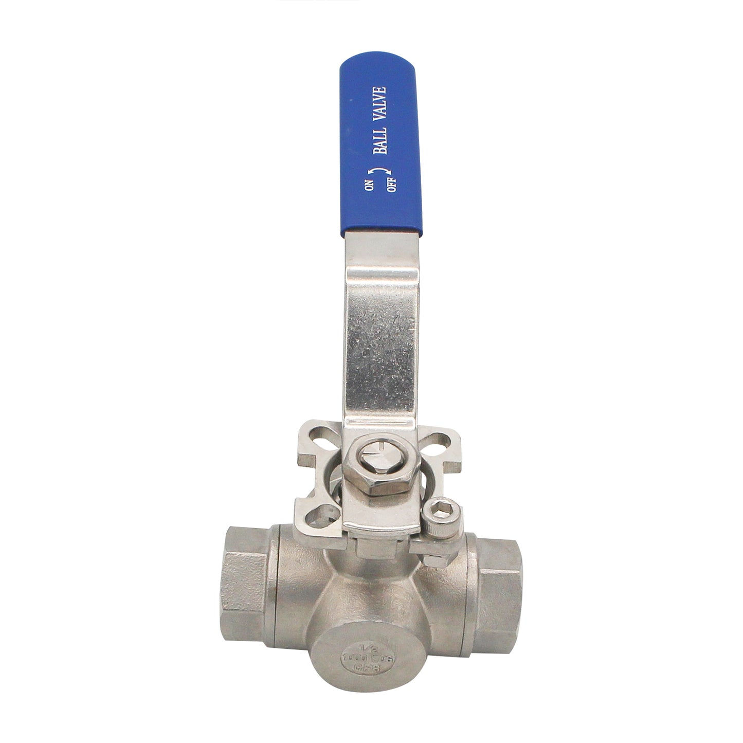 Stainless Steel 1/2" Female NPT L-Type 3-Way Ball Valve