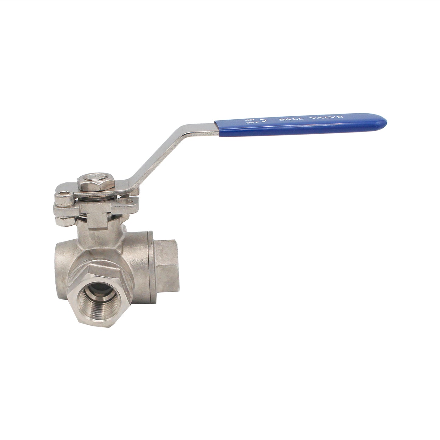 Stainless Steel 1/2" Female NPT L-Type 3-Way Ball Valve