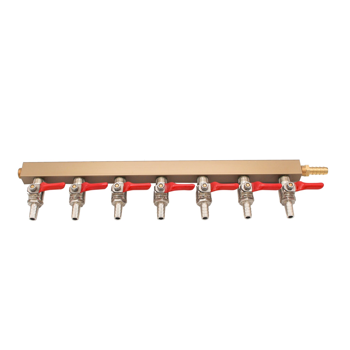 CO2 Gas Distributor 7 Way (Manifold) - 3/8" OD barbed Check Valves