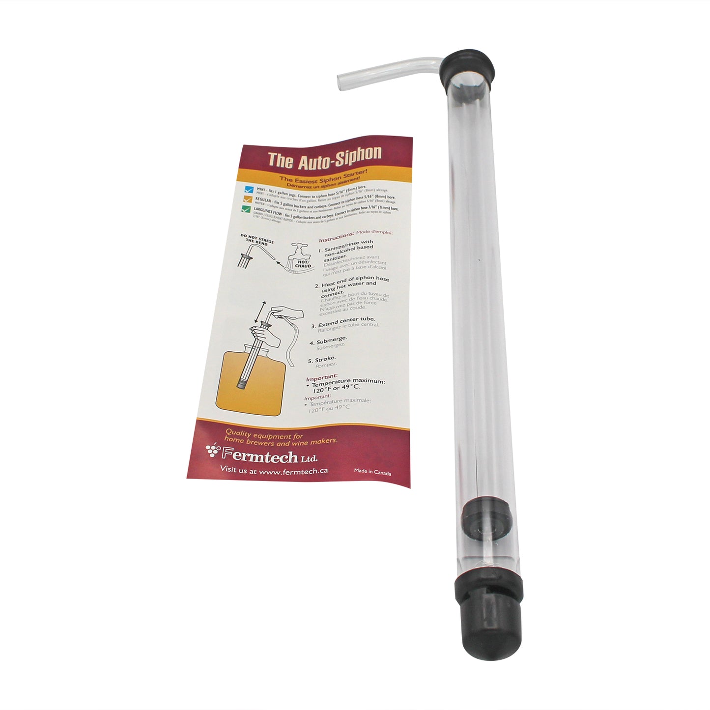 Fermtech Mini Auto Siphon - 3/8"