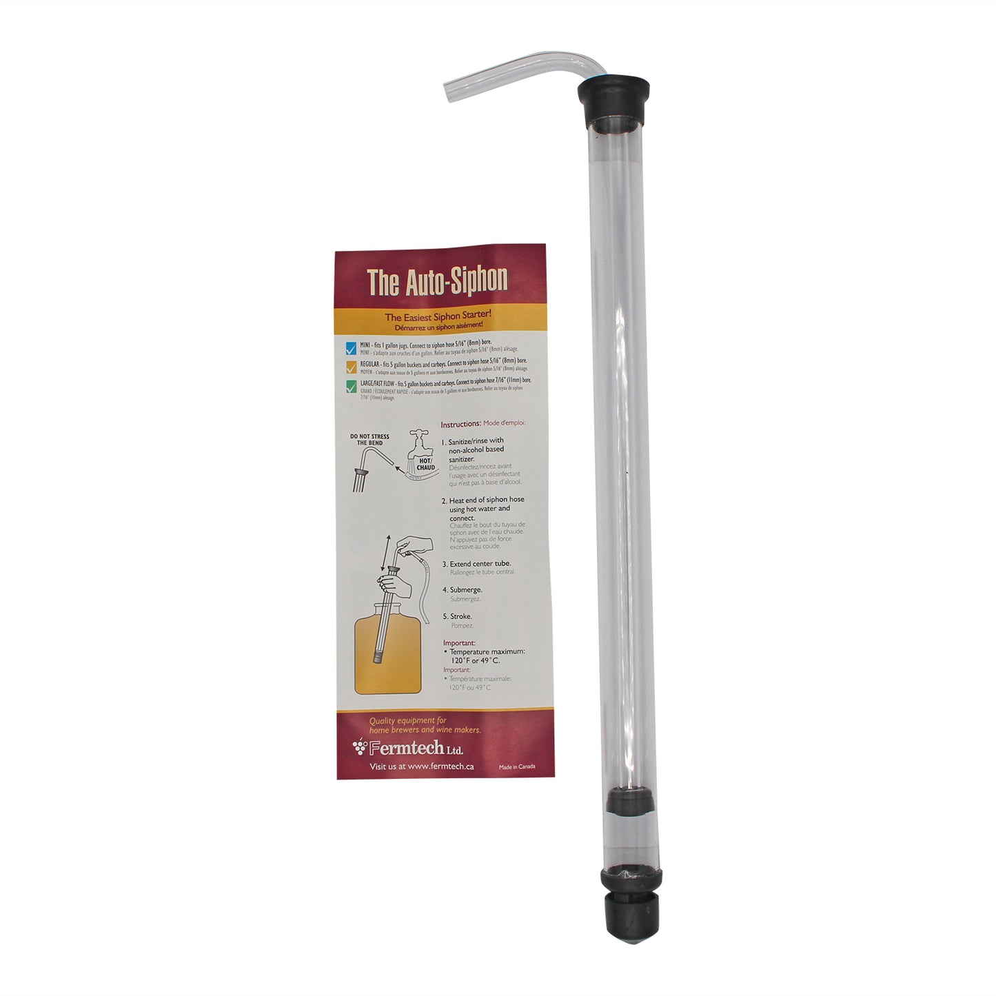 Fermtech Mini Auto Siphon - 3/8"