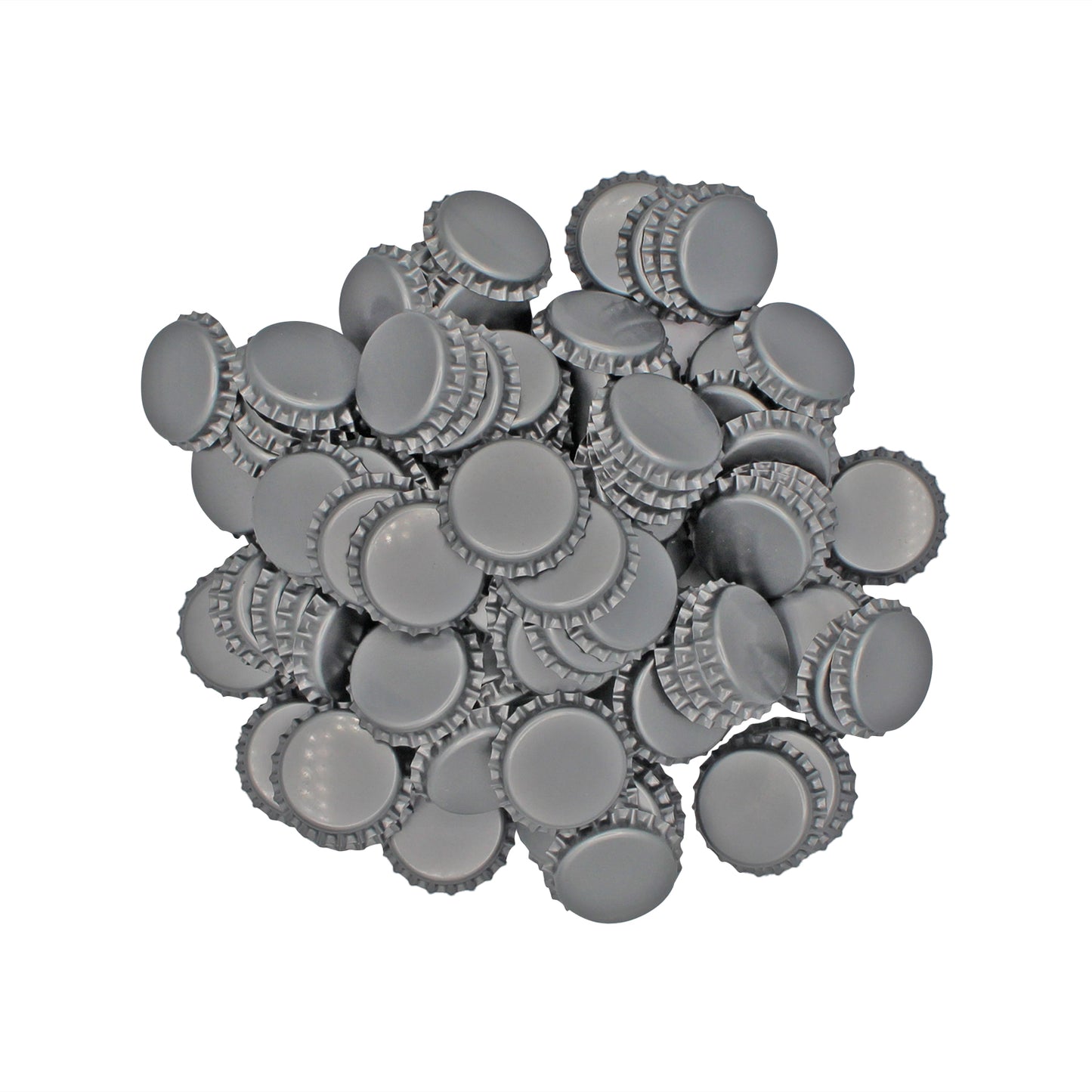 Silver Oxygen Barrier Pry-Off Crown Bottle Caps - Approx. 100