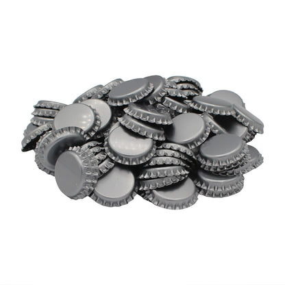Silver Oxygen Barrier Pry-Off Crown Bottle Caps - Approx. 100