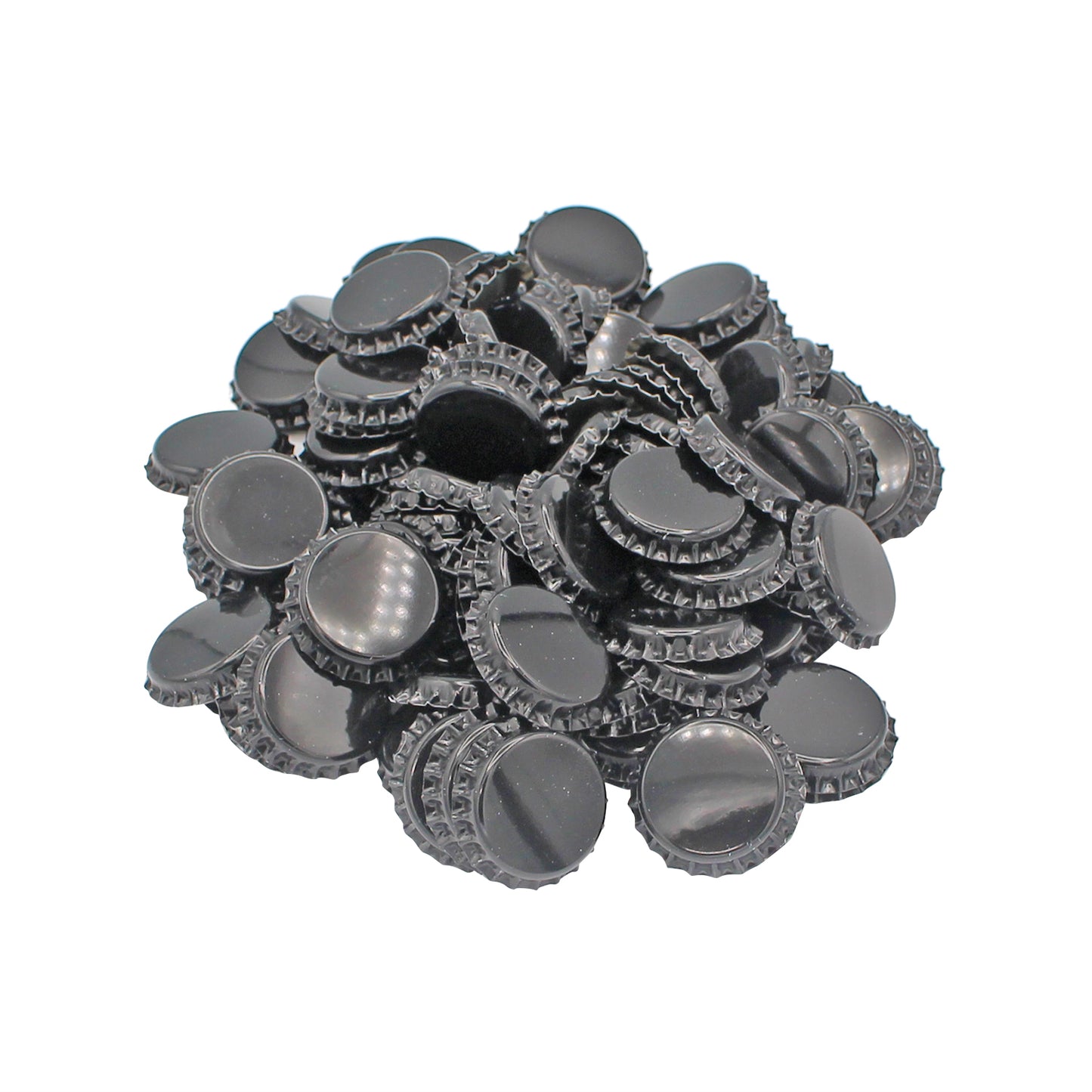 Black Oxygen Barrier Pry-Off Crown Bottle Caps - Approx. 100