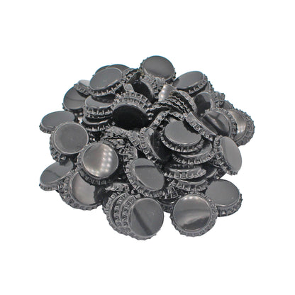 Black Oxygen Barrier Pry-Off Crown Bottle Caps - Approx. 100