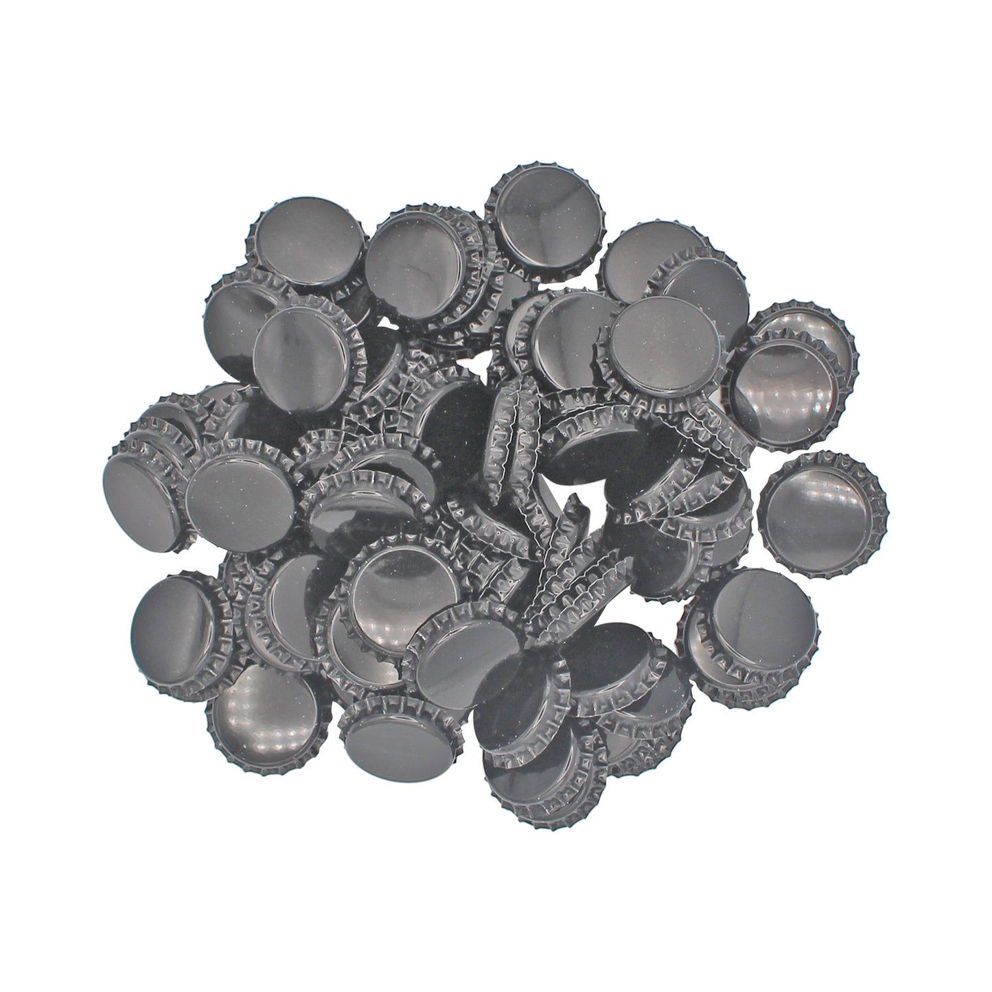 Black Oxygen Barrier Pry-Off Crown Bottle Caps - Approx. 100