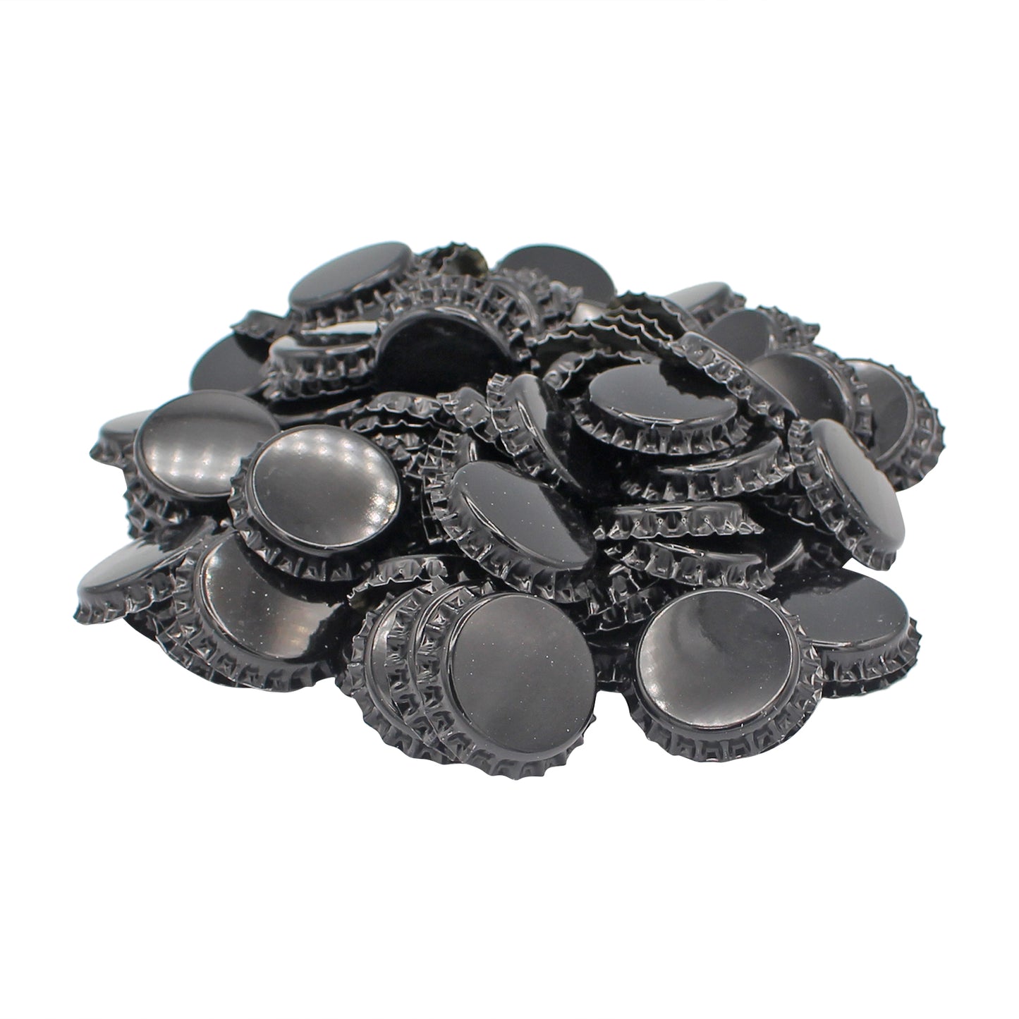 Black Oxygen Barrier Pry-Off Crown Bottle Caps - Approx. 100