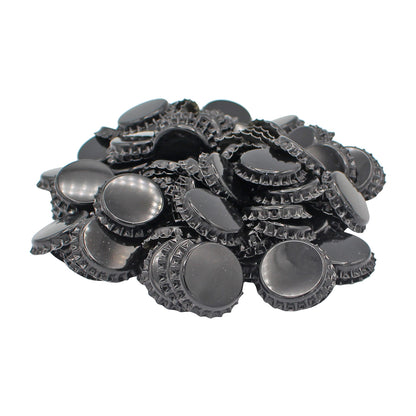 Black Oxygen Barrier Pry-Off Crown Bottle Caps - Approx. 100