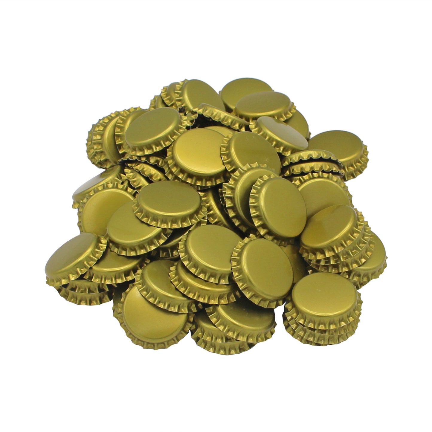Gold Oxygen Barrier Pry-Off Crown Bottle Caps - Approx. 100