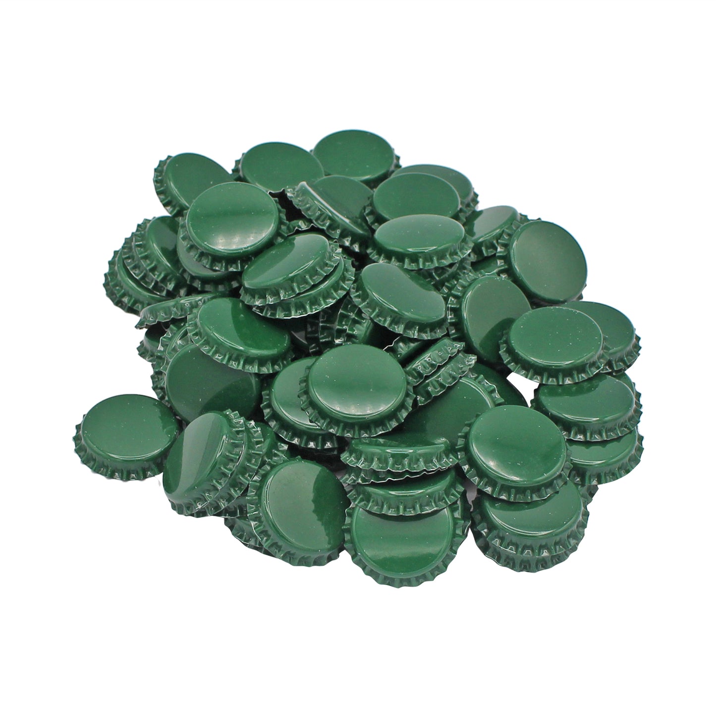 Green Oxygen Barrier Pry-Off Crown Bottle Caps - Approx. 100