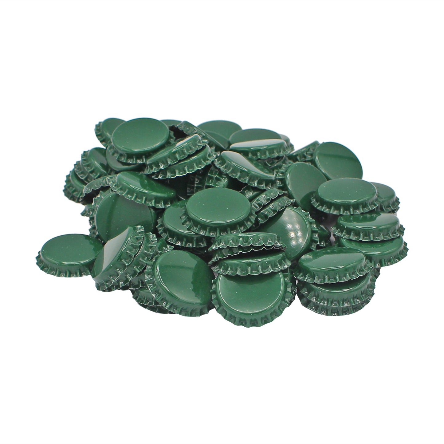 Green Oxygen Barrier Pry-Off Crown Bottle Caps - Approx. 100