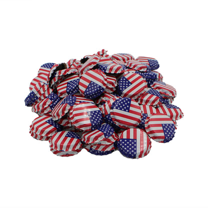 American Flag Crown Bottle Caps - Approx. 100